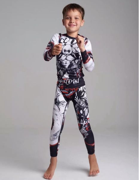 Дитячий комплект 4в1. Компресійний костюм : Рашгард, футболка, шорти, легенси 212120 фото