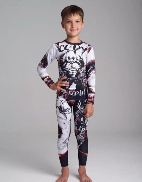 Детский комплект 4в1. Компрессионный костюм: Рашгард, футболка, шорты, легкие 212120 фото